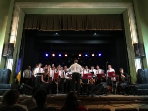 Im Kulturhaus in Boryslav.